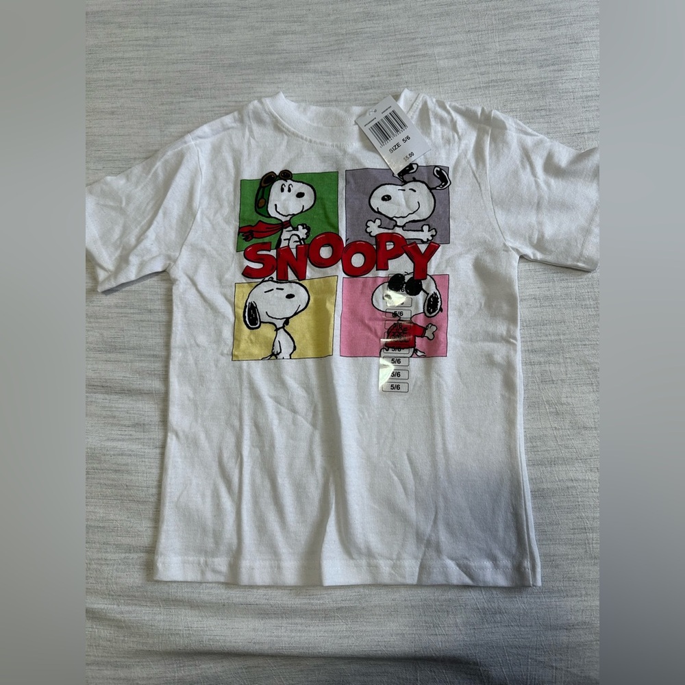 Kids White snoopy T-Shirt